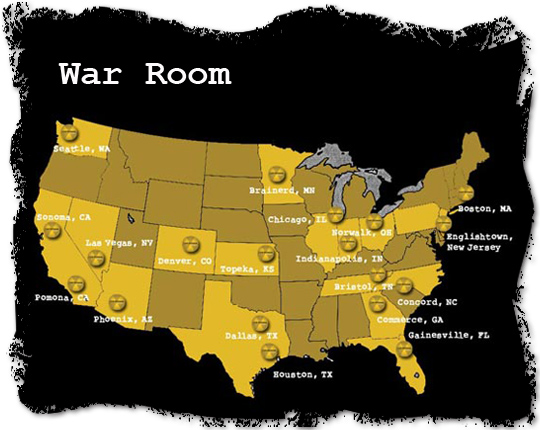 Civil Defense Music Tour Map